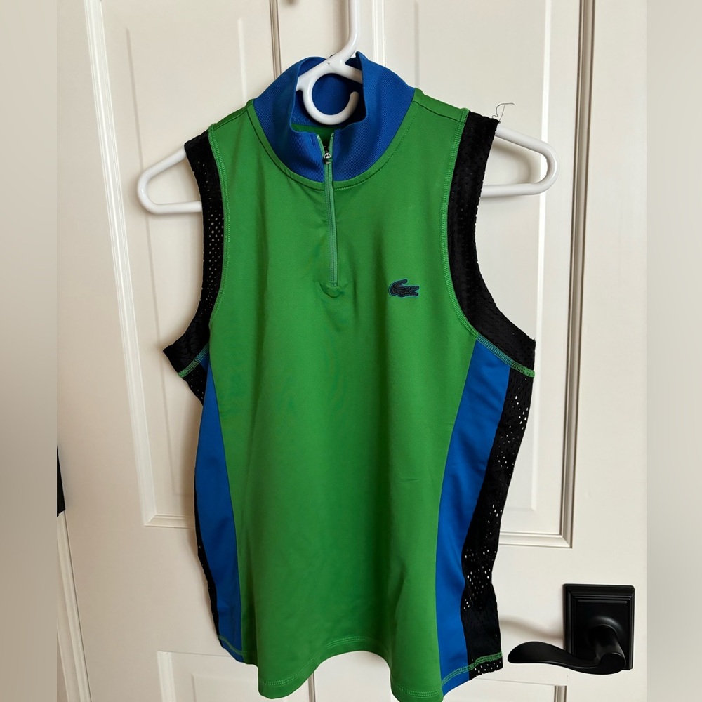 Lacoste Sport zip up polo. Sz M worn 1x. Slim fit.